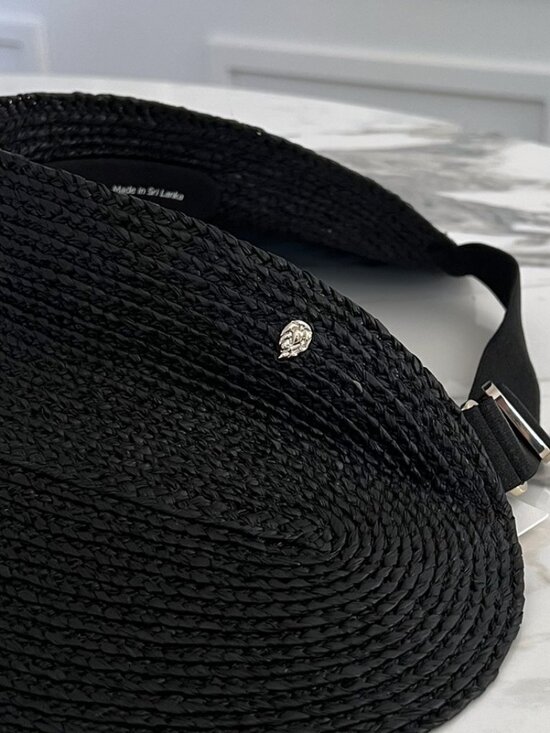 NWT - Helen Kaminski Marisol Raffia Visor - Charcoal? main image 7